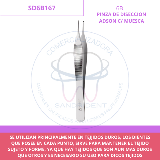 PINZA DE DISECCION ADSON C/ MUESCA
